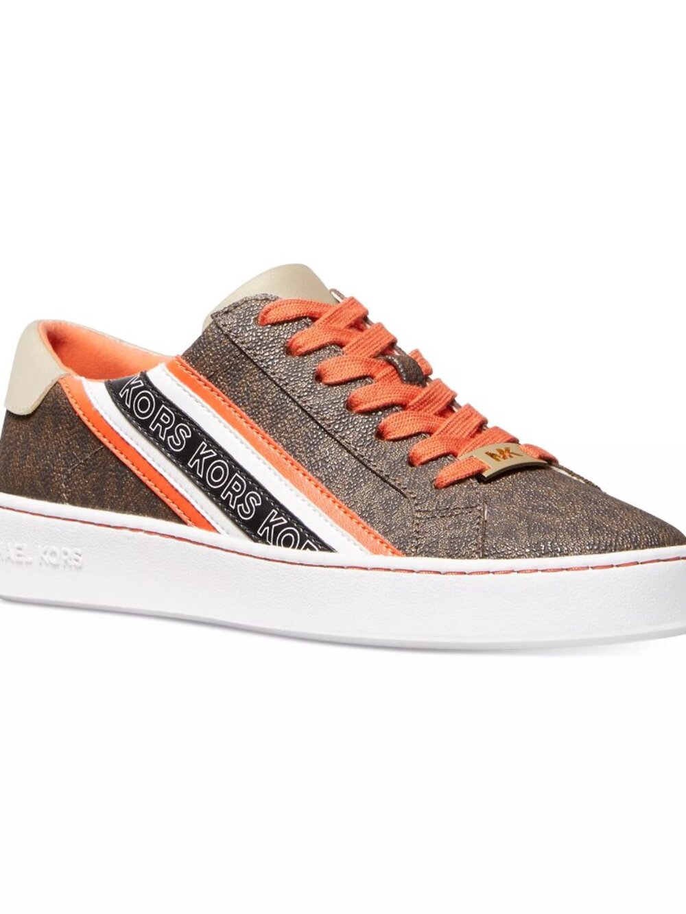 MICHAEL Michael Kors Women's Slade Lace-Up Sneakers - Brown & Orange - Size 10